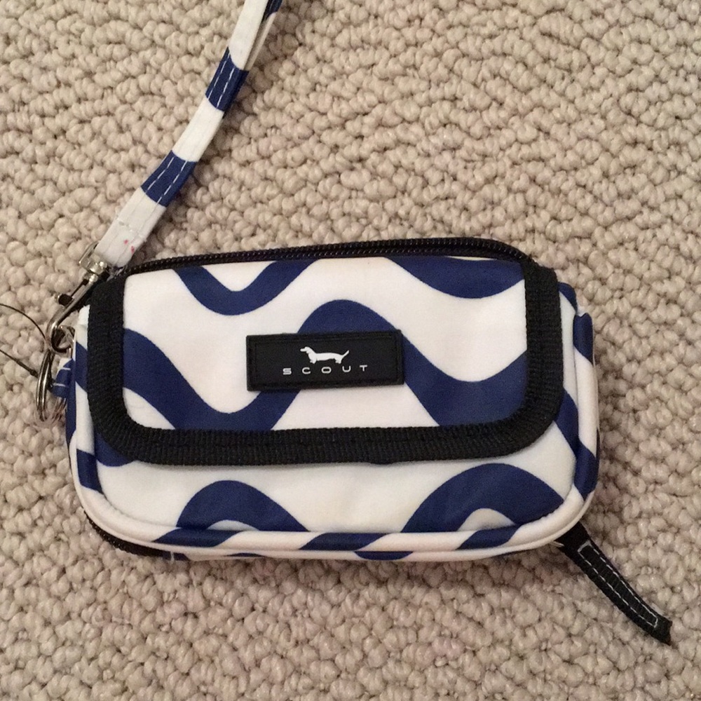Blue and White Scout Wristlet